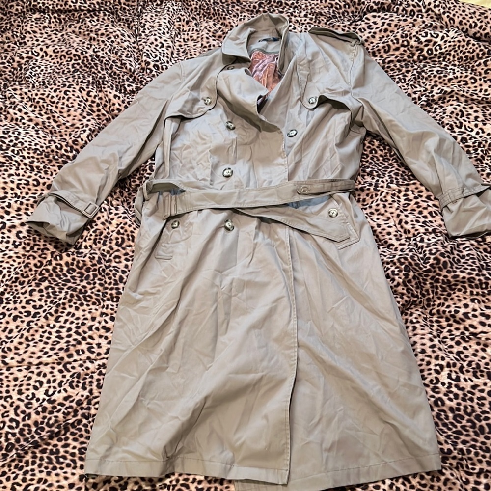 Towncraft trench coat with detachable vest